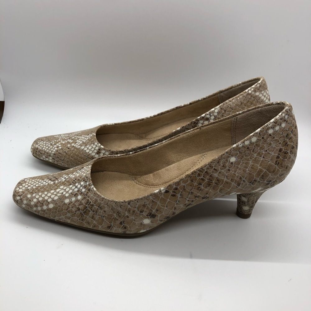 Aerosoles Bone Snake Skin Pattern Cheerful Pumps Comfort Shoes New Size 5 - Picture 4 of 13
